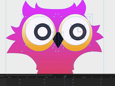 Owl Loading animation flat illustration interactive loading minimalist mobile motion graphics owl rive ui