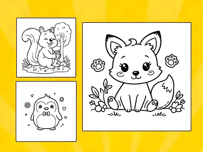 Cute Animals Coloring animales animals coloring coloring page cute