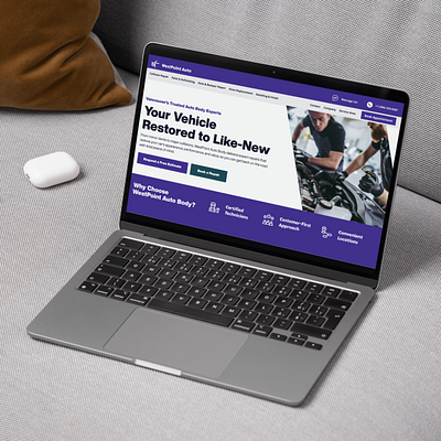 Auto Body Shop Web Design branding design graphic design marketing ui web design website website design