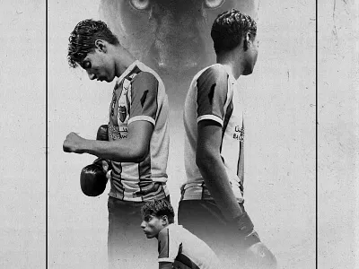 Póster luchador boxing design graphic design illustration logo mma motion graphics poster typography