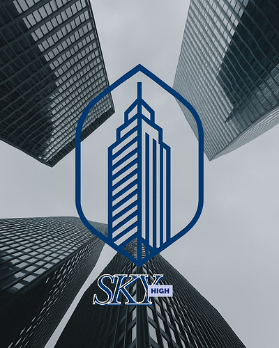 Sky High Apartment Logo branding graphic design logo