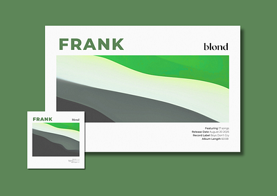 FRANK (Ocean) - blond app design graphic design illustration minimal typography
