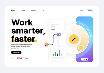 UI Header Design 3d graphic design ui