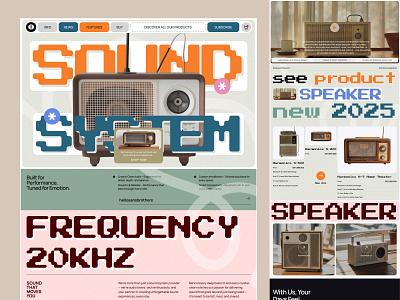 Classic Sound Speaker Radio branding classic design ecommerce framer landing old school online page product radio shop shopify sound speaker store ui webflow website wordpress