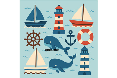 Collection of Sea Objects aquatic beach collection decoration elements exotic marine nature pack scallop sea seashell seaside set shell star starfish summer summertime verano