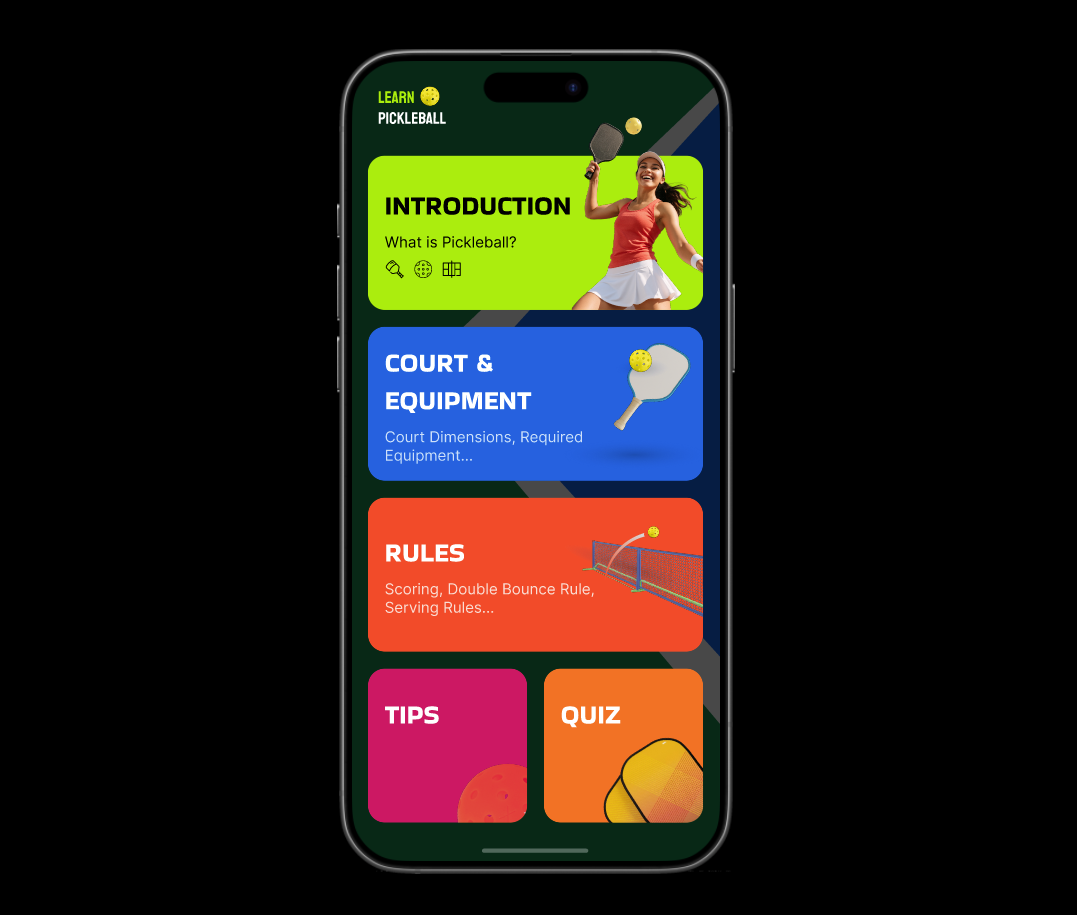 Pickle Ball App app figma mobile app pickleball