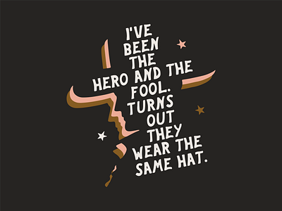 Hero and the Fool abstract boho branding country cowboy cowgirl graphic design modern quotes sayings southwest west western