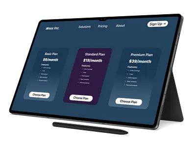 Subscription pricing plan ui mockup design ui ux web web design