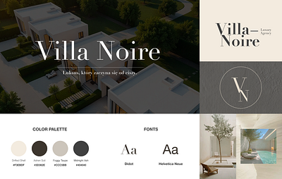 Villa Noire - Logo & Branding & Webdesign branding figma logo logodesign mobile ui uxui webdesign