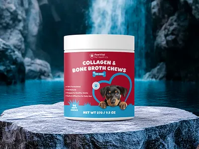Dog Supplement Packaging Design bonedroth branding collagen designerforhire dog food label dogbranding dogsupplement dribbble labeldesign labeldesigner mockupdesign naturalproducts packagingdesign petbranding petcare petpackaging productpackaging softchews supplementdesign veterinarydesign