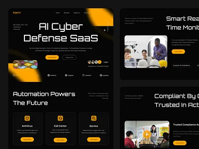 Cybersecurity SaaS Technology Dark Futuristic Landing Page about us account agency animation app design computer network security cyber security awareness cyber security companies cyber security firms cyber threat intelligence cybersecurity dark dark mode dashboard data futuristic iam cyber security network security network security in networking