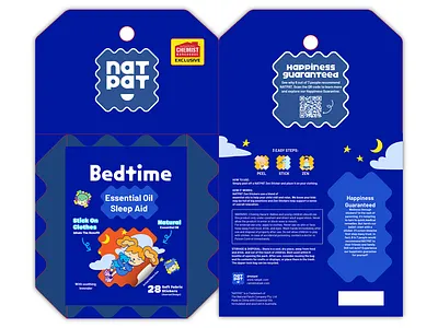 NATPAT “Bedtime” Essential Oil Sleep Aid – Label Design book design label design packaging design