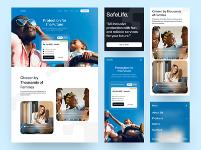 SafeLife Insurance Landing Page health house insurance landingpage professional risk management typography ui ux website