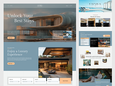 Luxury Hotel website - web design - landing page design hotal hotel booking hotel branding hotel website landing page luxury homepage luxury hotel luxury real estate luxury resort luxury restaurant luxury web design luxury website resort resort website uiux web design web interface design website website ui ux design