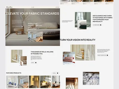 HavenHaus – Clean, Modern Homepage for a Fabric & Interiors Bran branding design fabric graphic design home decor illustration interior design logo retail website soft aesthetic typography ui ux vector website