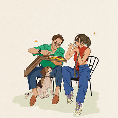 Spending moments together illustration animation concept art illustration portrait illustration procreate procreate illustration