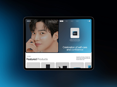Hoosh skin care website design hoosh hoosh skin care hoosh web landing page packaging premium ui skin care landing page skin care web ui ux web web design webdesign website website ui