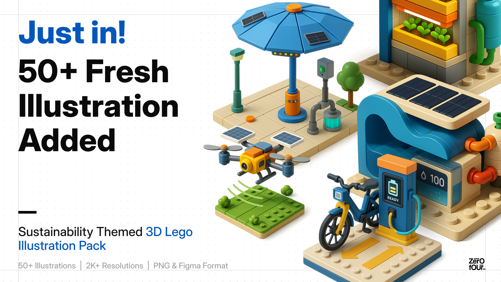 Sustainability Themed 3D Lego Illustration Pack 3d illustration product design