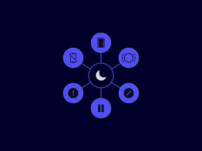 iOS Do Not Disturb Alternate SF Symbols block dark mode do not disturb door flat graphic design icon illustration ios moon pause peace sf symbol stop ui ux