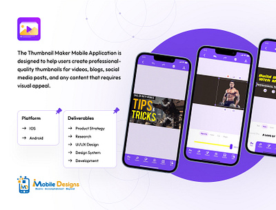 Thumbnail Maker Mobile Application thumbnail maker ui