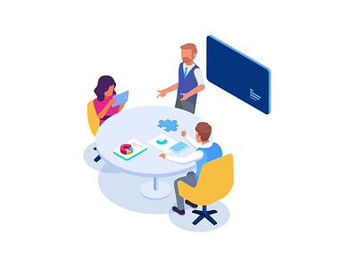 Business Meeting in Office Animation adobe after effect animation animation after effects illustration illustration animation lottie lottiefiles office team