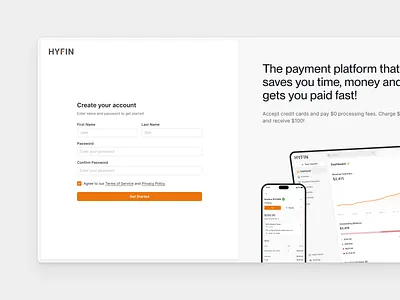 Account Creation & Product Overview auth screen clean cta design dashboard flat form design hero section minimal mobile ui modern webapp payment platform responsive design saas shadcn shadcnui signup ui tailwind ui copywriting