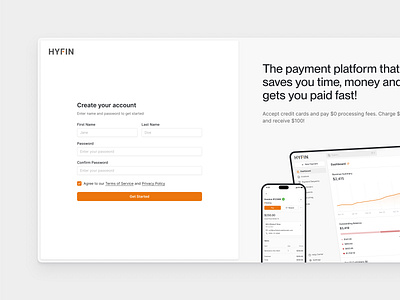 Account Creation & Product Overview auth screen clean cta design dashboard flat form design hero section minimal mobile ui modern webapp payment platform responsive design saas shadcn shadcnui signup ui tailwind ui copywriting