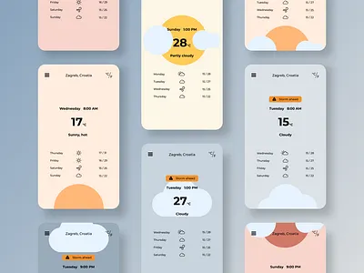 Weather app - Daily UI colors daily ui dailyui design graphic design icon logo ui ux