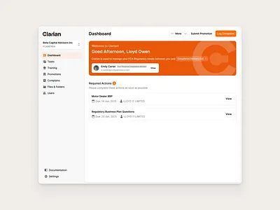 Compliance Dashboard admin panel clean component library dashboard design system flat interface design layout system minimal responsive ui saas shadcn shadcnui sidebar ui tailwind ui kit user management web app ui
