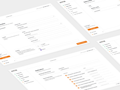 Onboarding & Notifications Settings admin panel clean component library dashboard flat form ui interface design layout system minimal onboarding flow responsive ui saas shadcn shadcnui sidebar ui tailwind ui kit web app ui