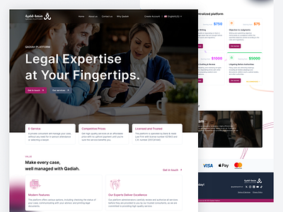 Redesign Website Qadiah.com ai beforeafter casestudy designer designlandingpage figma landingpage legalcompany legaltech modernui productdesign qadiah redesign techcompany ui uiux uiuxdesign webbeforeafter webdesign website