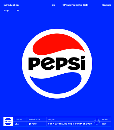Pepsi logo update brand branding design flat graphic design icon identy illustration logo logotype pepsi photoshop rebrand ui vector