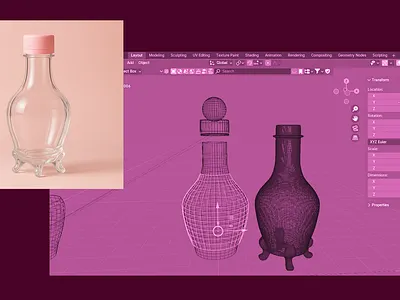 Baroque Bottle in Blender