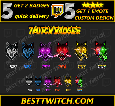 Husky Dog Twitch Sub Badges Adorable Tiered Loyalty Emotes besttwitch bits emotes free badges kick kick badges sub badges twitch
