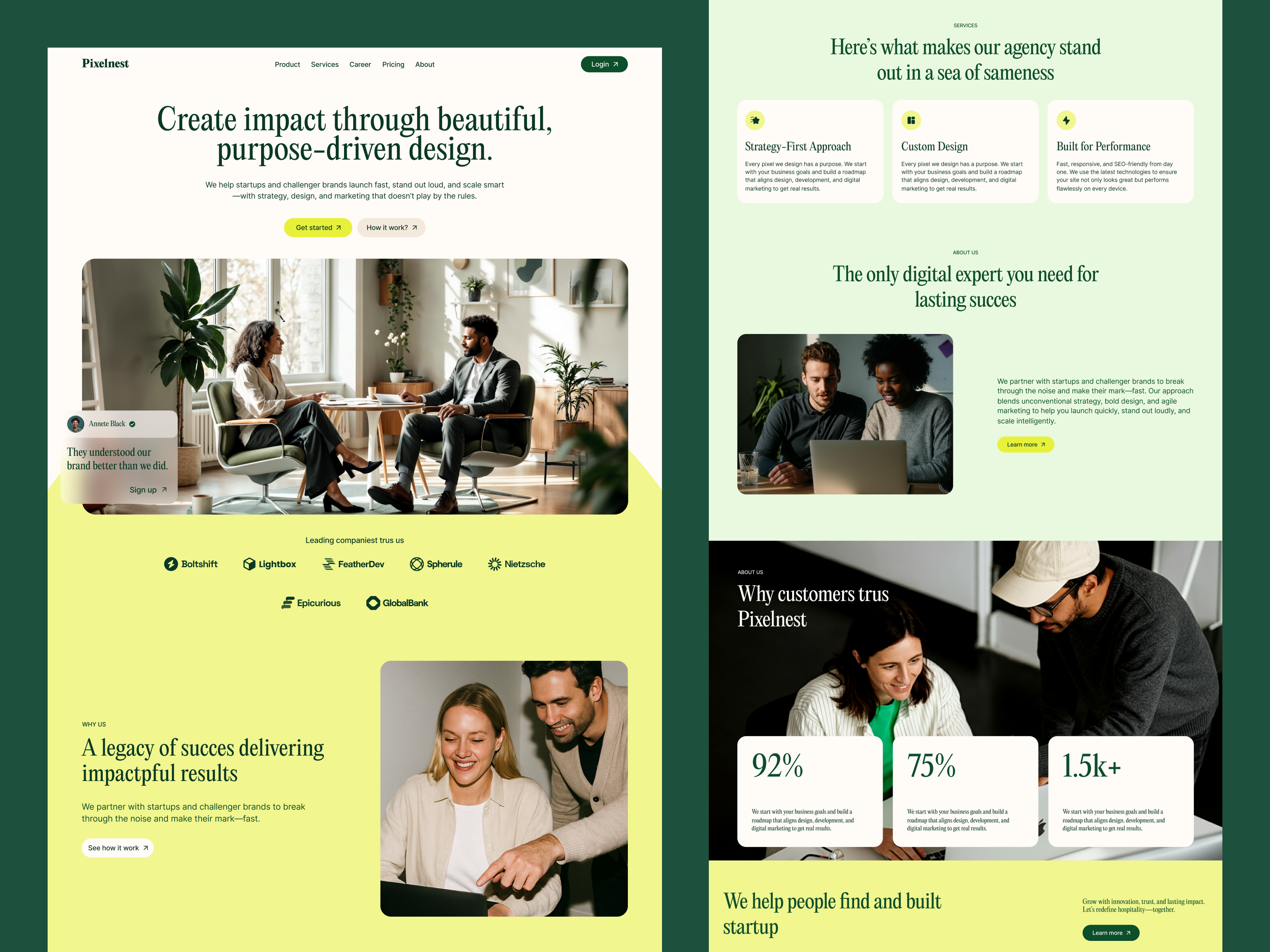 Pixelnest - Digital Agency Landing Page agency branding clean design digital agency digital marketing homepage landing page marketing agency website marketing landing page marketing website modern portfolio product saas startup template ui ux web design website