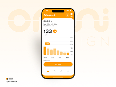Omnipod Mobile App – Smart Insulin UI/UX Design app automatedsystem bolustracking cgm dexcomg6 glucosetracker insulin pump medical technology mobile mobile app design mobilehealth omnipod orangetheme ui ux ui ux case study
