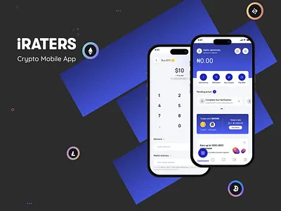 iRaters — Crypto & Bill Payment App behance crypto crypto app crypto mobile app cryptocurrency figma fintech fintech app graphic design mobile mobile app mobile banking ui