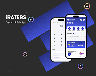 iRaters — Crypto & Bill Payment App behance crypto crypto app crypto mobile app cryptocurrency figma fintech fintech app graphic design mobile mobile app mobile banking ui