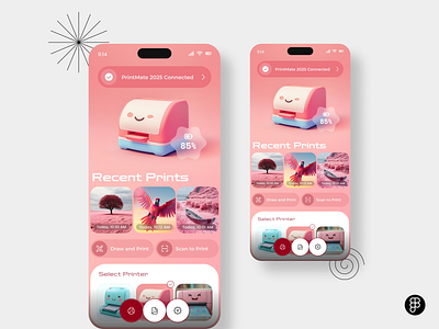 Minimal and Smart Printing App Design - PrintMate app app design app development digital printing figma illustration minimal app design mobile mobile app online printing printer printer ui app printing app printing mobile app printing shop product product design ui ui design ux