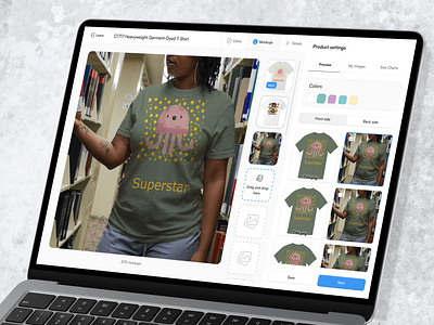 Customization of clothing - Mockups and catalog - PrintBee builder catalog clean cloth printing clothing customization customization design e commerce editor interactions mockups navigation online builder online shopping print responsive ui ux