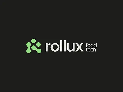 Rollux - Logo design black brand identity design branding branding design designlogo food tech food tech logo graphic design green illustrator light green logo logomark