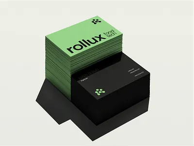 Rollux - Branding design black brand identity design branding branding design designlogo food tech graphic design green illustrator light green logo tech logo