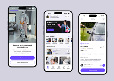 Home Services Mobile app ac services app app design booking car wash app car wash services app] cleaning app home cleaning home repair home service app mobile app online booking app plumber plumber booking plumber booking app repairing services service app service booking ui ux