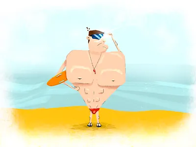 Lifeguards on duty graphic design illustration lifeguards