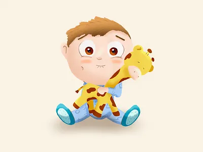 Baby giraffe baby graphic design illustration