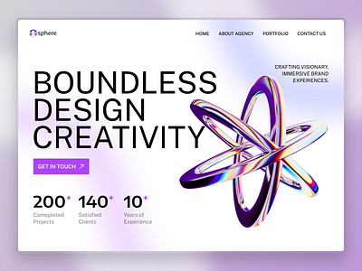 Creative Design Agency Landing Page agency website branding creative agency design agency designer digital agency home page landing page landing page design modern portfolio website ui design ui ux design agency ux design web web design web design agency web landing website website design