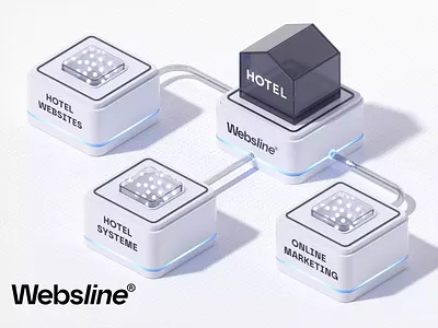 3D Visuals & Animation for Websline’s campaign 3d 3d animation 3d art 3d icon 3d website 3danimation 3dart branding c4d cinema4d design icon illustration isometric tech visuals website