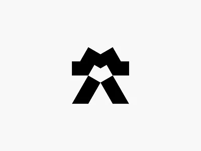 MA bold initial logo modern monogram mountain simple
