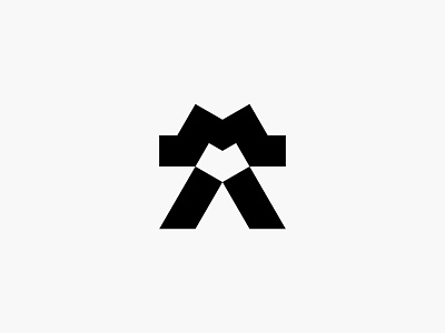 MA bold initial logo modern monogram mountain simple