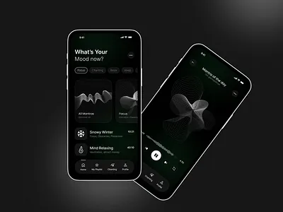Vion Mantra App android app app app d esign dark dark app dark theme app ios app minimal app mobile app mobile app ui mobile design modern app ui music music app music application playlist sound app sound design spotify